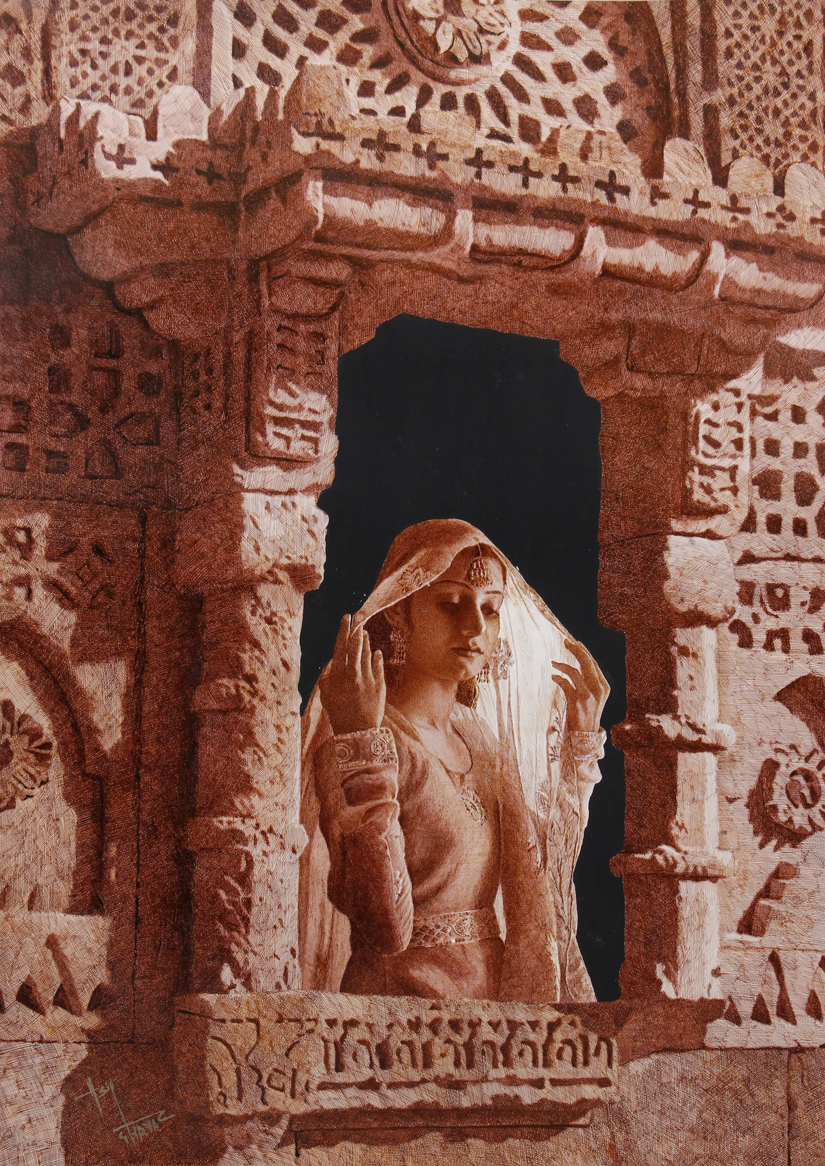 Master piece pen and ink artwork by Asif Ghayaz